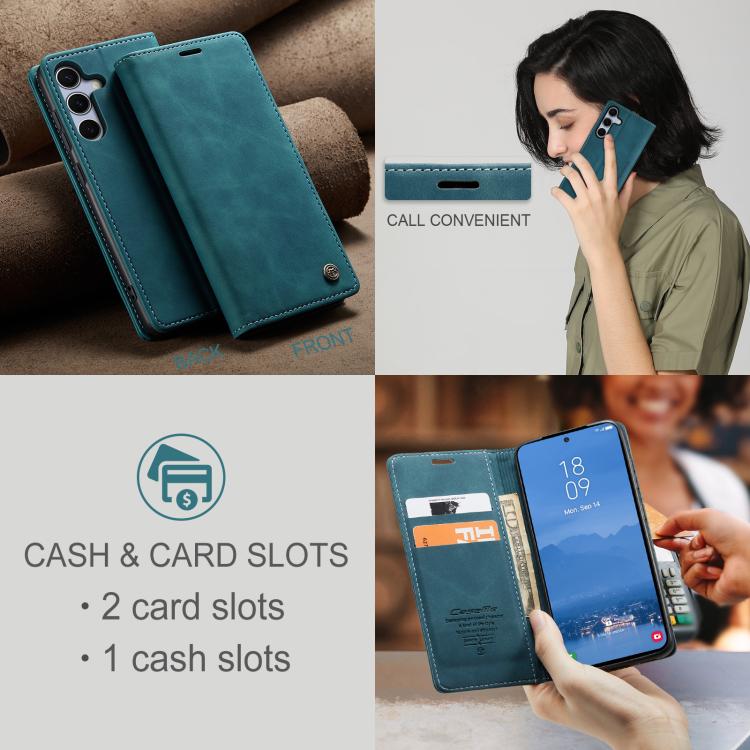 For Samsung Galaxy S25 5G CaseMe 013 Multifunctional Horizontal Flip Leather Phone Case(Blue) - Galaxy S25 5G Cases by CaseMe | Online Shopping South Africa | PMC Jewellery | Buy Now Pay Later Mobicred