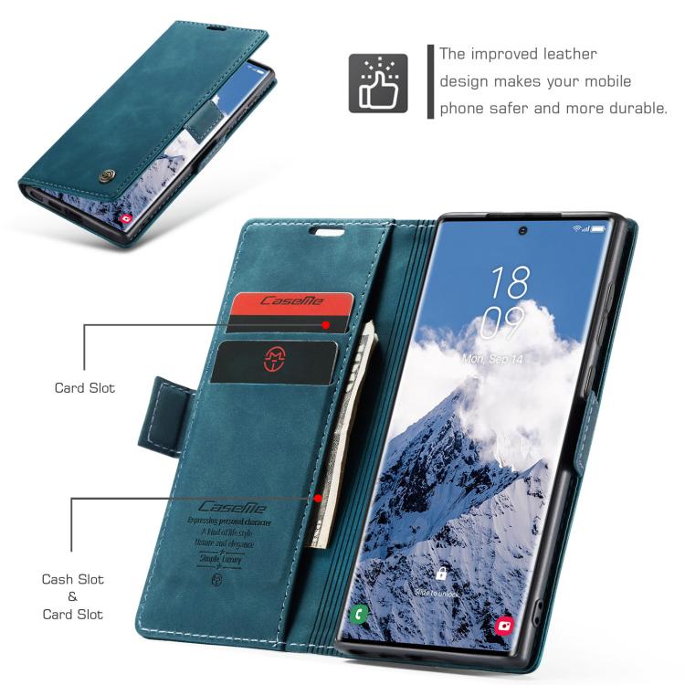 For Samsung Galaxy S25 Ultra 5G CaseMe 013 Multifunctional Horizontal Flip Leather Phone Case(Blue) - Galaxy S25 Ultra 5G Cases by CaseMe | Online Shopping South Africa | PMC Jewellery | Buy Now Pay Later Mobicred