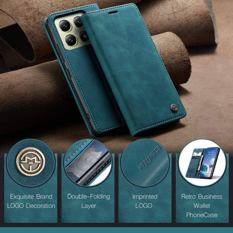 For Xiaomi 14T CaseMe 013 Multifunctional Horizontal Flip Leather Phone Case(Blue) - 14T Cases by CaseMe | Online Shopping South Africa | PMC Jewellery | Buy Now Pay Later Mobicred