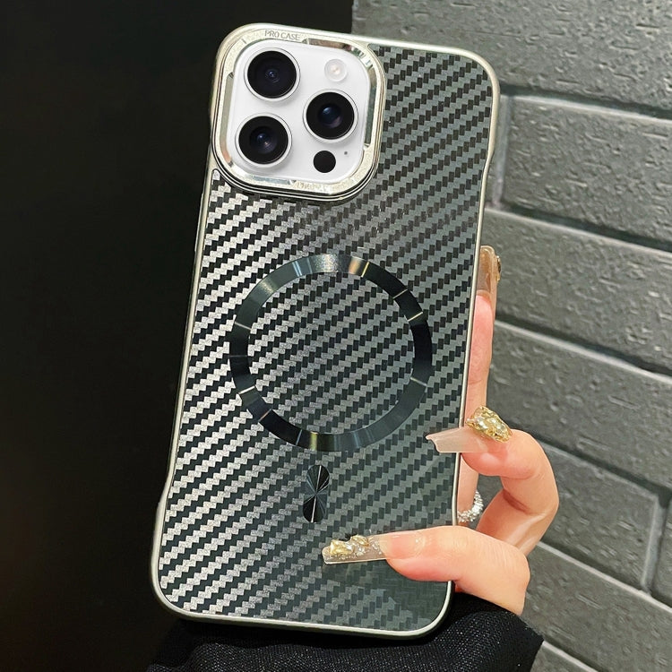 For iPhone 16 Pro Max AG Carbon Fiber Frameless MagSafe Phone Case(Black) - iPhone 16 Pro Max Cases by PMc TechLife | Online Shopping South Africa | PMc TechLife | Buy Now Pay Later Mobicred