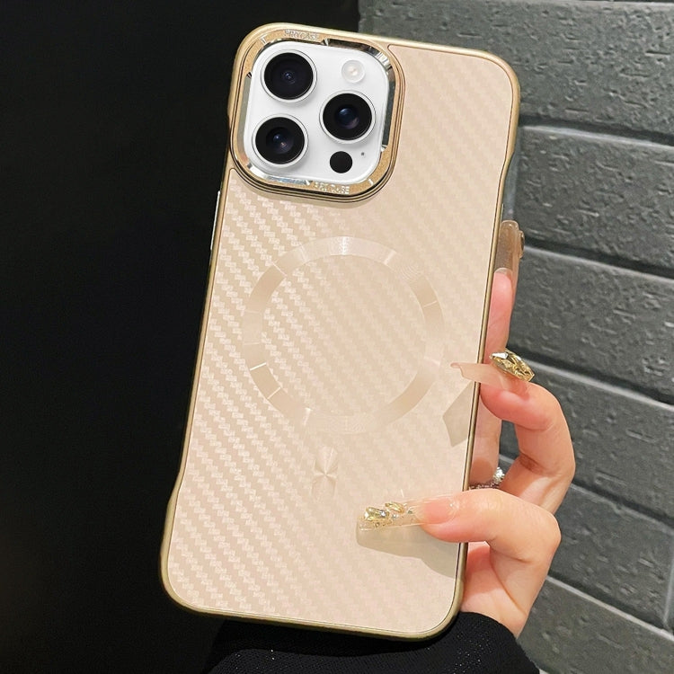 For iPhone 16 Pro Max AG Carbon Fiber Frameless MagSafe Phone Case(Pink) - iPhone 16 Pro Max Cases by PMc TechLife | Online Shopping South Africa | PMc TechLife | Buy Now Pay Later Mobicred