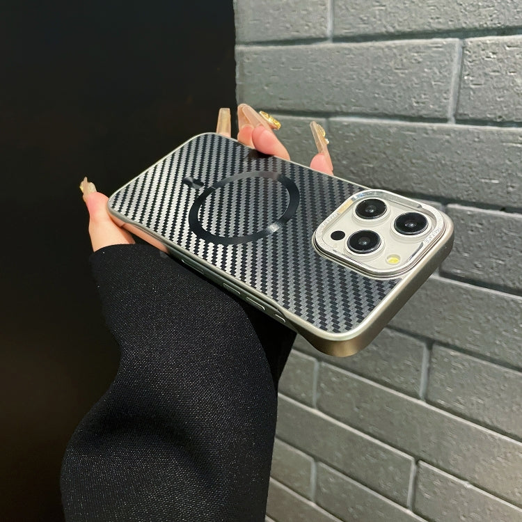 For iPhone 16 Pro Max AG Carbon Fiber Frameless MagSafe Phone Case(Black) - iPhone 16 Pro Max Cases by PMc TechLife | Online Shopping South Africa | PMc TechLife | Buy Now Pay Later Mobicred