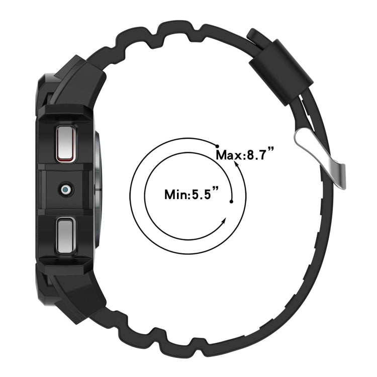 For Samsung Galaxy Watch 7 44mm Armor Silicone Watch Band with Watch Case Set(White) - Watch Bands by PMC Jewellery | Online Shopping South Africa | PMC Jewellery | Buy Now Pay Later Mobicred