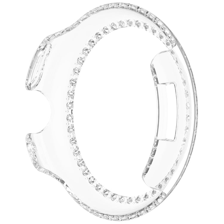 For Google Pixel Watch Diamond Electroplated PC Half Coverage Watch Protective Case(Transparent Color) - Watch Cases by PMC TechLife | Online Shopping South Africa | PMC TechLife | Buy Now Pay Later Mobicred