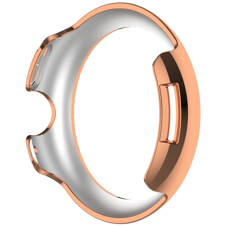 For Google Pixel Watch 3 45mm Diamond Electroplated PC Half Coverage Watch Protective Case(Rose Gold) - Watch Cases by PMC TechLife | Online Shopping South Africa | PMC TechLife | Buy Now Pay Later Mobicred