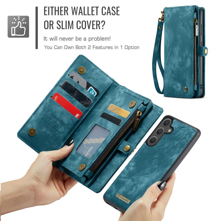 For Samsung Galaxy S25 5G CaseMe 008 Detachable Multifunctional Leather Phone Case(Blue) - Galaxy S25 5G Cases by CaseMe | Online Shopping South Africa | PMC TechLife | Buy Now Pay Later Mobicred