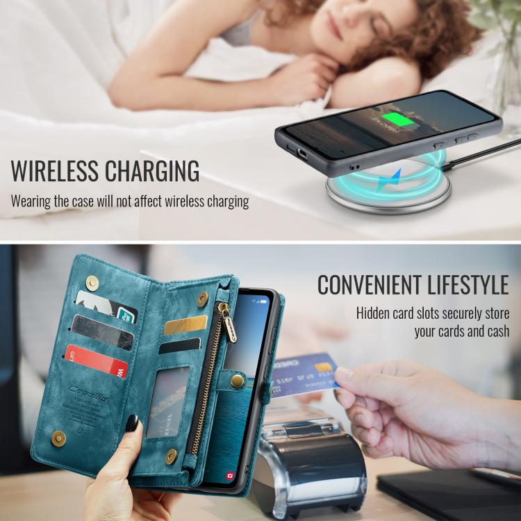 For Samsung Galaxy S25 5G CaseMe 008 Detachable Multifunctional Leather Phone Case(Blue) - Galaxy S25 5G Cases by CaseMe | Online Shopping South Africa | PMC TechLife | Buy Now Pay Later Mobicred