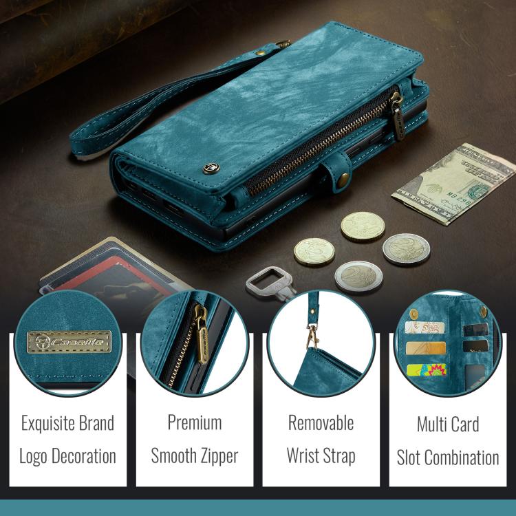 For Samsung Galaxy S25+ 5G CaseMe 008 Detachable Multifunctional Leather Phone Case(Blue) - free shipping - PMC TechLife - Order now!