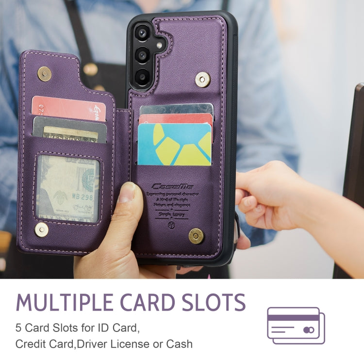 For Samsung Galaxy A16 5G CaseMe C22 Card Slots Holder RFID Anti-theft Phone Case(Purple) - Galaxy Phone Cases by CaseMe | Online Shopping South Africa | PMC Jewellery | Buy Now Pay Later Mobicred