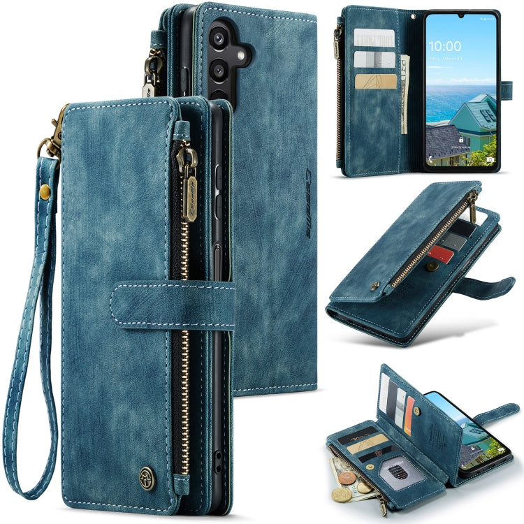 For Samsung Galaxy A16 5G CaseMe C30 Card Slots Zipper Wallet Leather Phone Case(Blue) - Galaxy Phone Cases by CaseMe | Online Shopping South Africa | PMC Jewellery | Buy Now Pay Later Mobicred