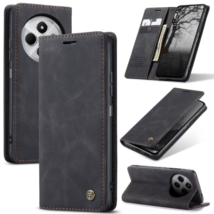 For Redmi 14C CaseMe 013 Multifunctional Horizontal Flip Leather Phone Case(Black) - 14C Cases by CaseMe | Online Shopping South Africa | PMC Jewellery | Buy Now Pay Later Mobicred