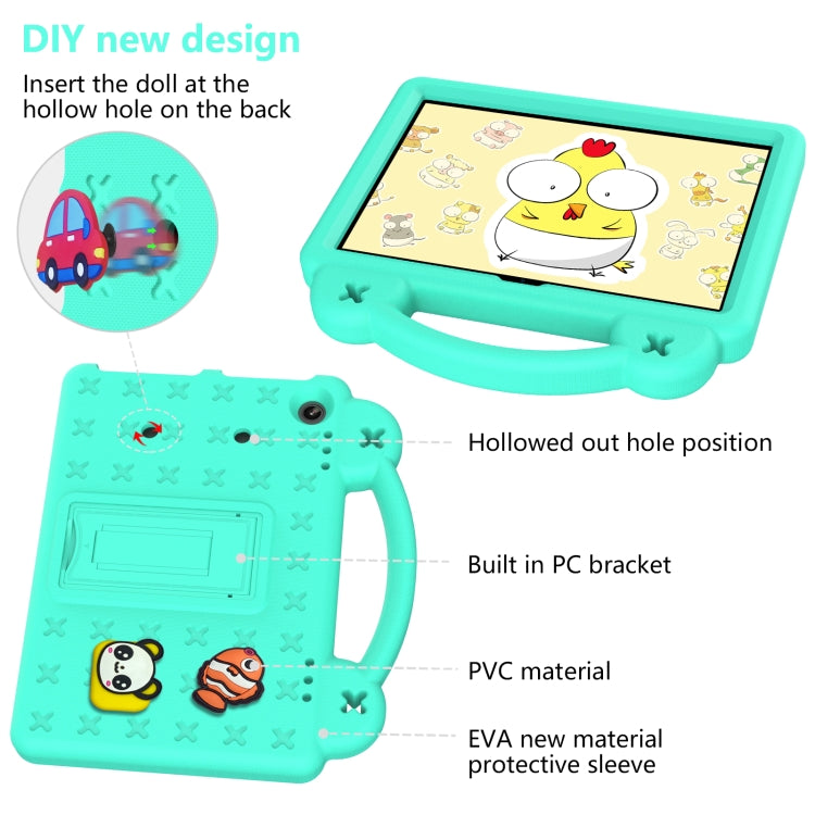 For Amazon Fire HD8 2024 / 2022 / HD8 Plus Handle Kickstand Children EVA Shockproof Tablet Case(MintGreen) - Amazon by PMC TechLife | Online Shopping South Africa | PMC TechLife | Buy Now Pay Later Mobicred