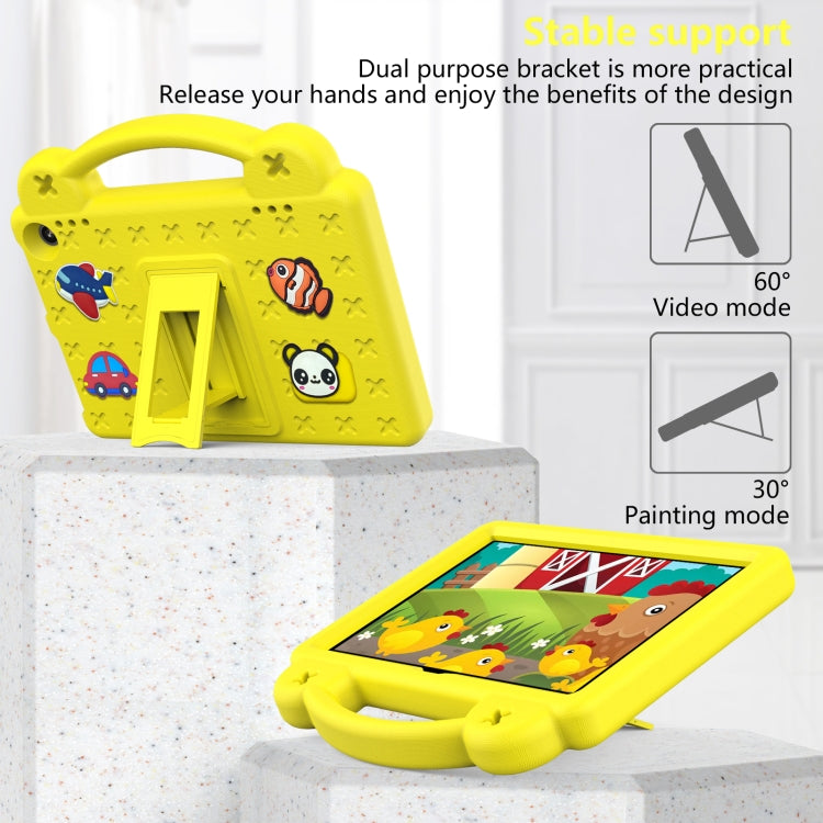 For Amazon Fire HD8 2024 / 2022 / HD8 Plus Handle Kickstand Children EVA Shockproof Tablet Case(Yellow) - Amazon by PMC TechLife | Online Shopping South Africa | PMC TechLife | Buy Now Pay Later Mobicred