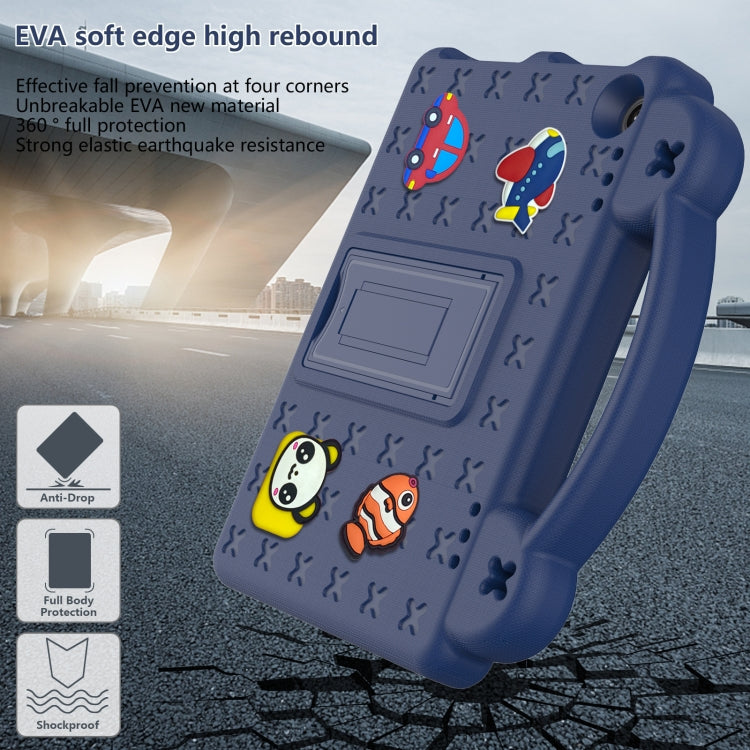 For Amazon Fire HD8 2024 / 2022 / HD8 Plus Handle Kickstand Children EVA Shockproof Tablet Case(NavyBlue) - Amazon by PMC TechLife | Online Shopping South Africa | PMC TechLife | Buy Now Pay Later Mobicred