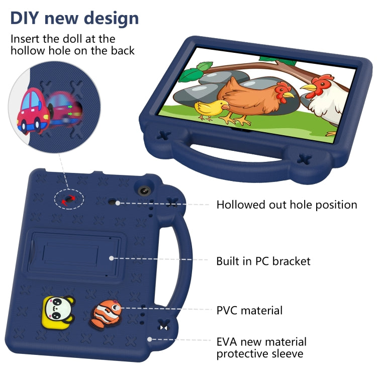 For Amazon Fire HD8 2024 / 2022 / HD8 Plus Handle Kickstand Children EVA Shockproof Tablet Case(NavyBlue) - Amazon by PMC TechLife | Online Shopping South Africa | PMC TechLife | Buy Now Pay Later Mobicred