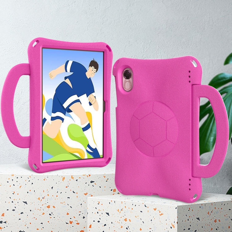 For Honor Pad X8 Pro 11.5 2023 Handle Football Shaped EVA Shockproof Tablet Case(Rose Red) - Honor by PMC TechLife | Online Shopping South Africa | PMC TechLife | Buy Now Pay Later Mobicred