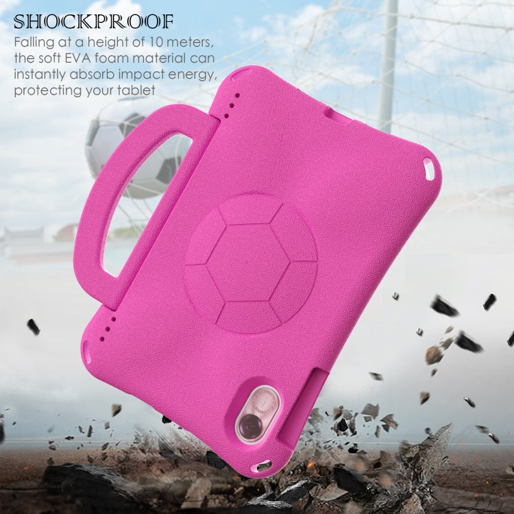 For Honor Pad X8 Pro 11.5 2023 Handle Football Shaped EVA Shockproof Tablet Case(Rose Red) - Honor by PMC TechLife | Online Shopping South Africa | PMC TechLife | Buy Now Pay Later Mobicred