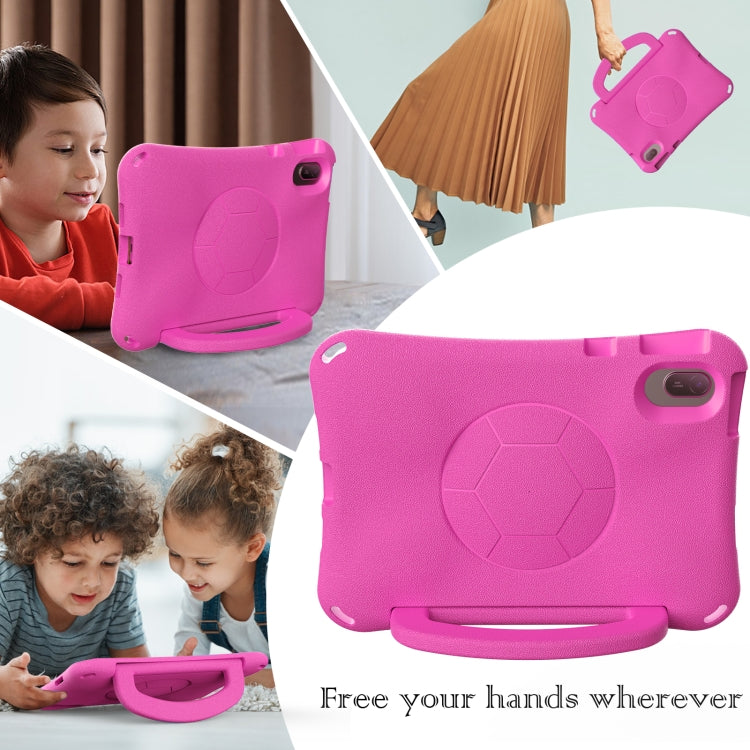 For Honor Pad V7 11 2021 Handle Football Shaped EVA Shockproof Tablet Case(Rose Red) - free shipping - PMC TechLife - Order now!
