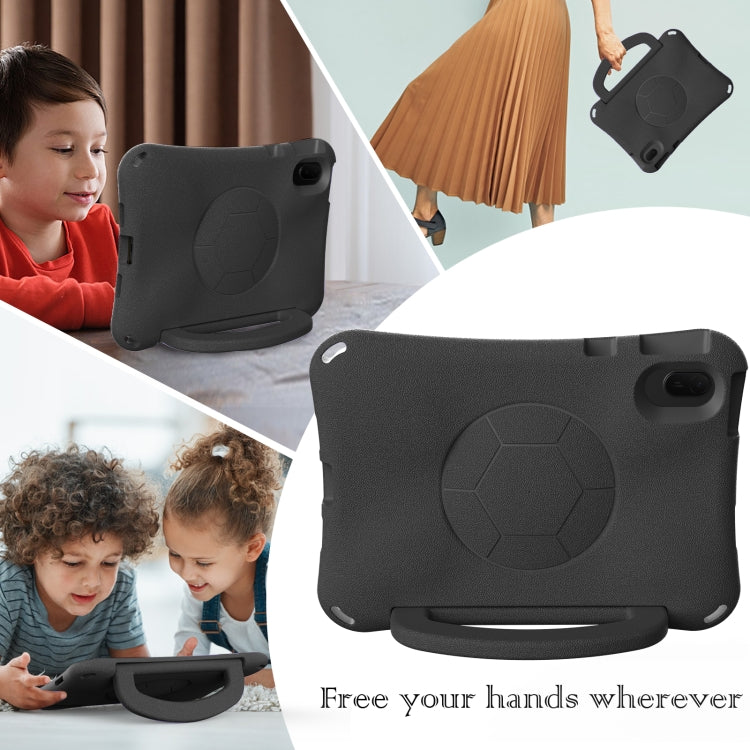 For Huawei MatePad SE 11 2024 Handle Football Shaped EVA Shockproof Tablet Case(Black) - Huawei by PMC TechLife | Online Shopping South Africa | PMC TechLife | Buy Now Pay Later Mobicred