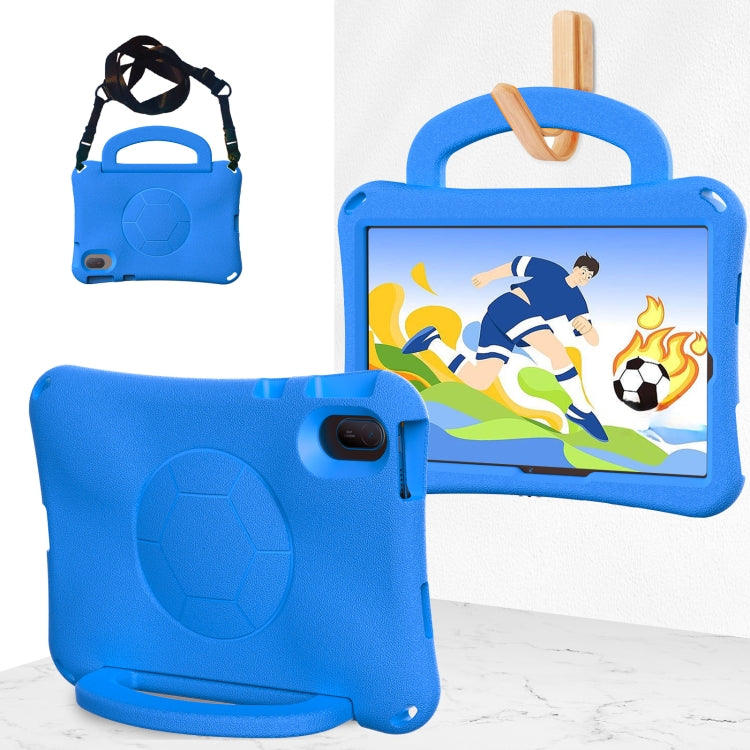 For Huawei MatePad SE 11 2024 Handle Football Shaped EVA Shockproof Tablet Case(Blue) - Huawei by PMC TechLife | Online Shopping South Africa | PMC TechLife | Buy Now Pay Later Mobicred