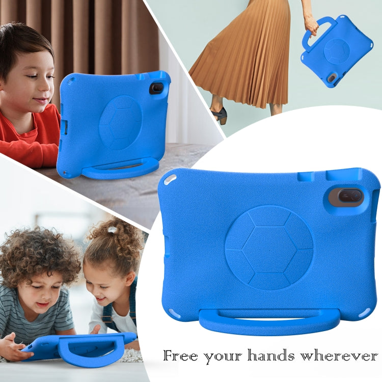 For Huawei MatePad SE 11 2024 Handle Football Shaped EVA Shockproof Tablet Case(Blue) - Huawei by PMC TechLife | Online Shopping South Africa | PMC TechLife | Buy Now Pay Later Mobicred