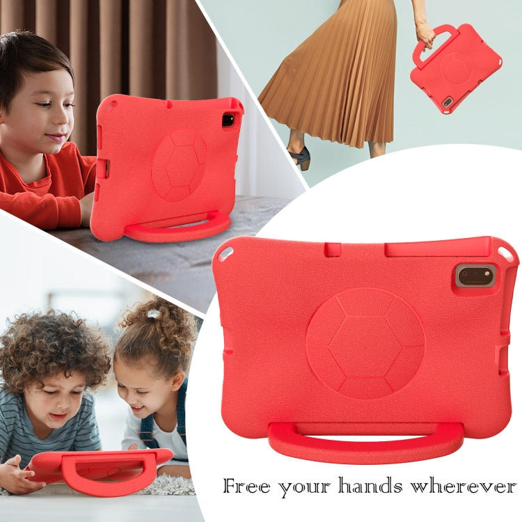 For Huawei MatePad 10.4 2020 / 2022 Handle Football Shaped EVA Shockproof Tablet Case(Red) - Huawei by PMC TechLife | Online Shopping South Africa | PMC TechLife | Buy Now Pay Later Mobicred