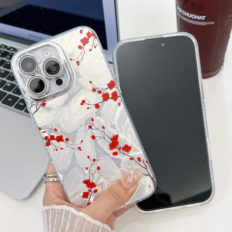 For iPhone 16e Electroplating Flower Texture TPU Phone Case(Flowers SH4) - iPhone 16e Cases by PMC TechLife | Online Shopping South Africa | PMC TechLife | Buy Now Pay Later Mobicred