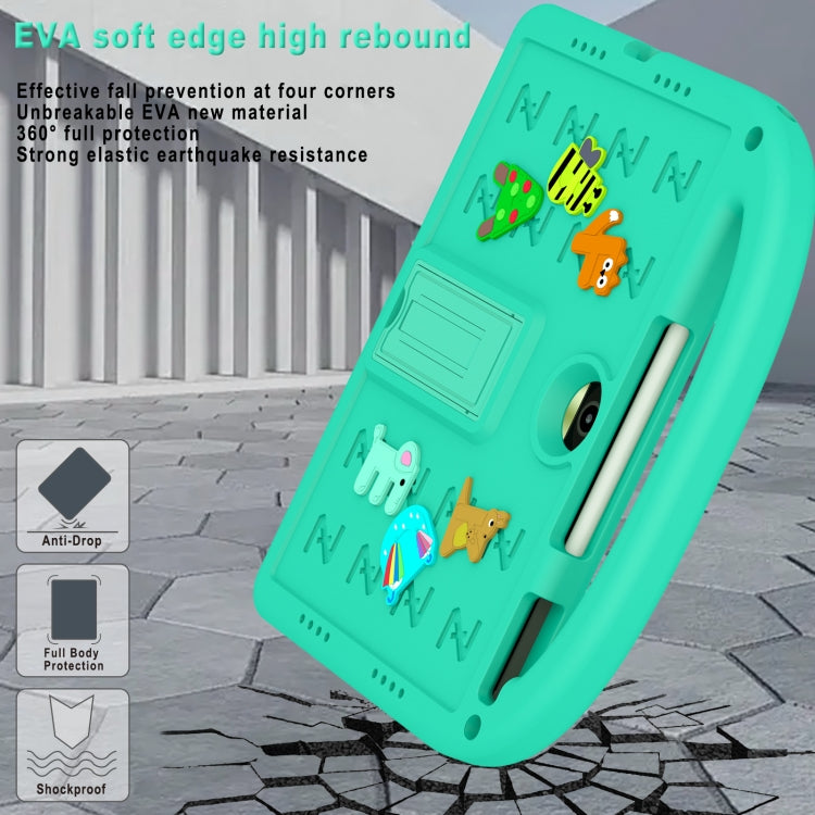 For Honor Pad 9 12.1 Cartoon Sparrow EVA Shockproof Tablet Case(Glacier Green) - Honor by PMC TechLife | Online Shopping South Africa | PMC TechLife | Buy Now Pay Later Mobicred