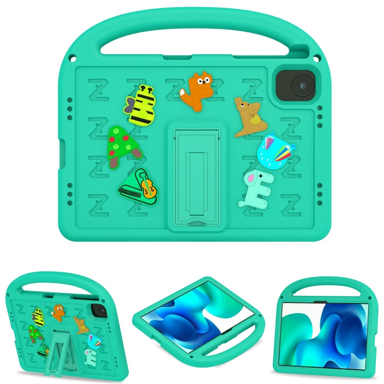 For Honor Pad X8a / X9 2024 Cartoon Sparrow EVA Shockproof Tablet Case(Glacier Green) - Honor by PMC TechLife | Online Shopping South Africa | PMC TechLife | Buy Now Pay Later Mobicred