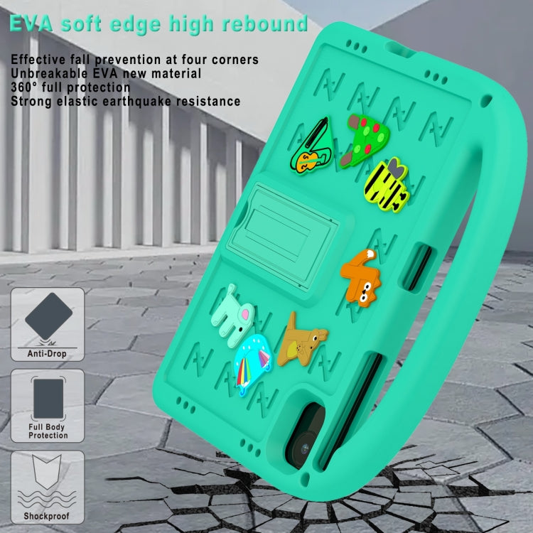 For Honor Pad X8a / X9 2024 Cartoon Sparrow EVA Shockproof Tablet Case(Glacier Green) - Honor by PMC TechLife | Online Shopping South Africa | PMC TechLife | Buy Now Pay Later Mobicred