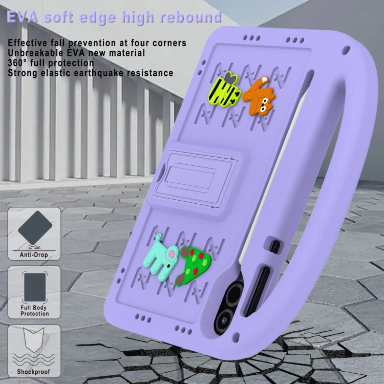 For Honor Pad X9 11.5  Cartoon Sparrow EVA Shockproof Tablet Case(Taro Purple) - Honor by PMC TechLife | Online Shopping South Africa | PMC TechLife | Buy Now Pay Later Mobicred