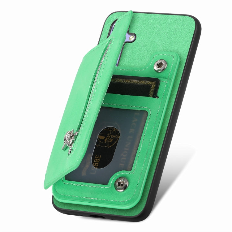 For Honor 90 Retro MagSafe Zipper Wallet Card Bag Back Phone Case(Green) - free shipping - PMC TechLife - Order now!