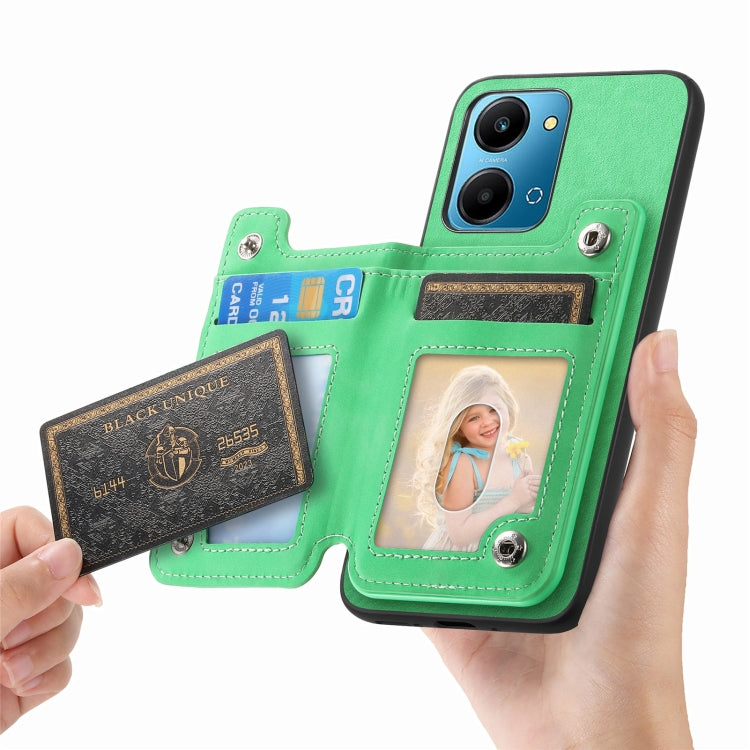For Honor 90 Retro MagSafe Zipper Wallet Card Bag Back Phone Case(Green) - free shipping - PMC TechLife - Order now!