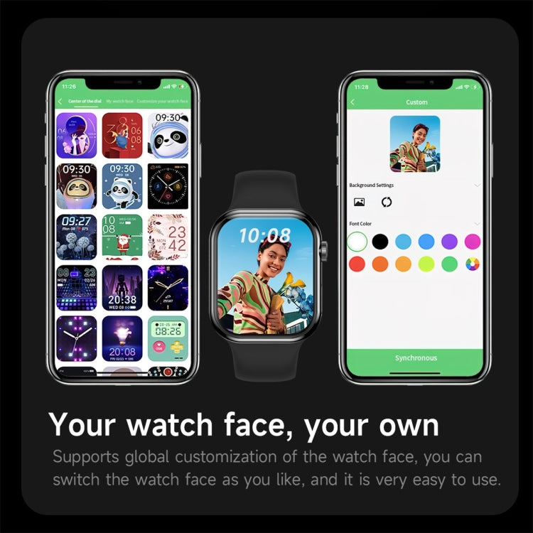 KL08 2.04 inch Color Screen Smart Watch Silicone Strap, Support Bluetooth Call(Black) - free shipping - PMC TechLife - Order now!