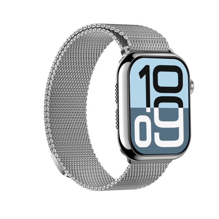 KL08 2.04 inch Color Screen Smart Watch Milan Steel Strap, Support Bluetooth Call(Silver) - Smart Watches by PMC TechLife | Online Shopping South Africa | PMC TechLife | Buy Now Pay Later Mobicred