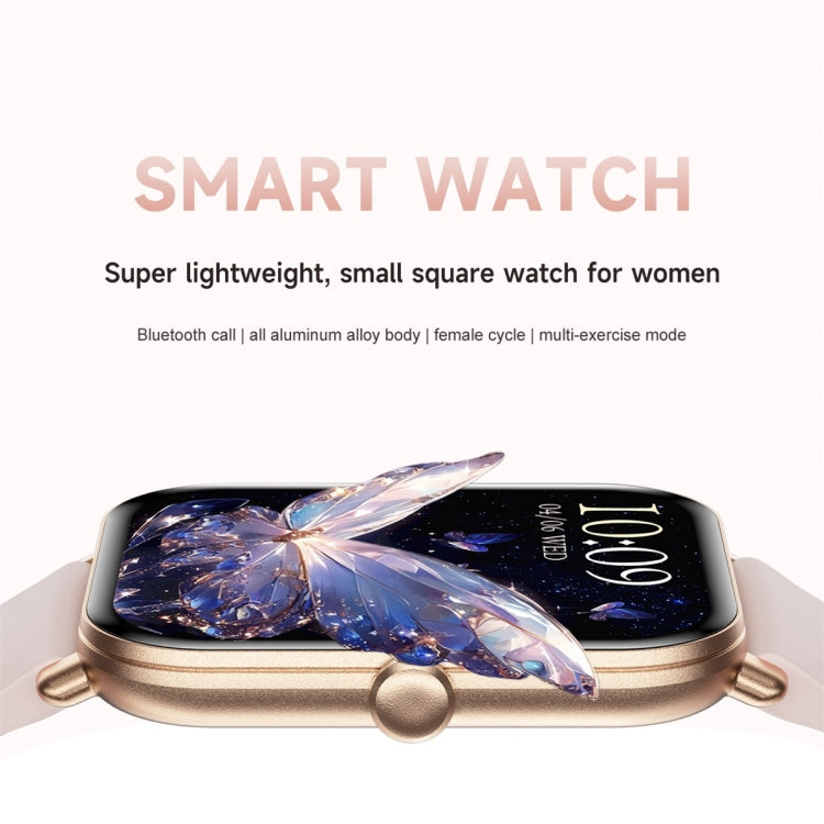 KM66 1.75 inch Color Screen Smart Watch Silicone Strap, Support Bluetooth Call(Gold) - Smart Watches by PMC TechLife | Online Shopping South Africa | PMC TechLife | Buy Now Pay Later Mobicred