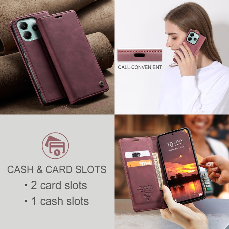 For Redmi Note 14 5G CaseMe 013 Multifunctional Horizontal Flip Leather Phone Case(Red) - Note 14 Cases by CaseMe | Online Shopping South Africa | PMC Jewellery | Buy Now Pay Later Mobicred