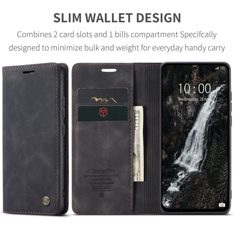 For Redmi Note 14 5G CaseMe 013 Multifunctional Horizontal Flip Leather Phone Case(Black) - Note 14 Cases by CaseMe | Online Shopping South Africa | PMC Jewellery | Buy Now Pay Later Mobicred