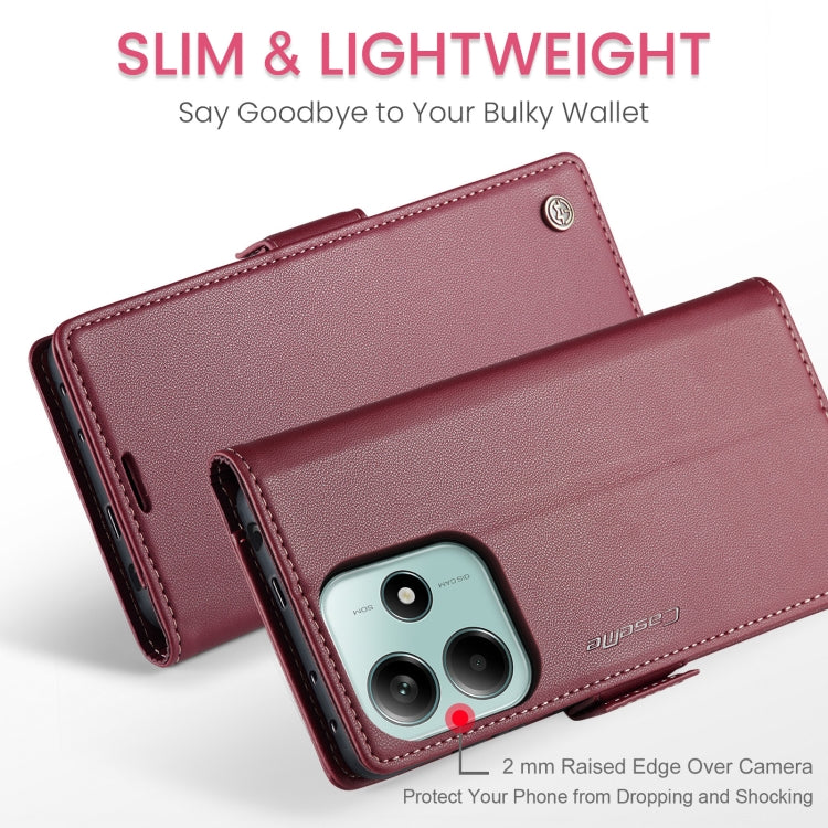 For Redmi Note 14 5G CaseMe 023 Butterfly Buckle Litchi Texture RFID Anti-theft Leather Phone Case(Red) - Note 14 Cases by CaseMe | Online Shopping South Africa | PMC Jewellery | Buy Now Pay Later Mobicred