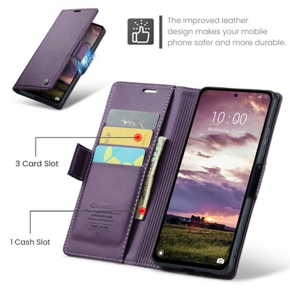 For Redmi Note 14 5G CaseMe 023 Butterfly Buckle Litchi Texture RFID Anti-theft Leather Phone Case(Purple) - Note 14 Cases by CaseMe | Online Shopping South Africa | PMC Jewellery | Buy Now Pay Later Mobicred