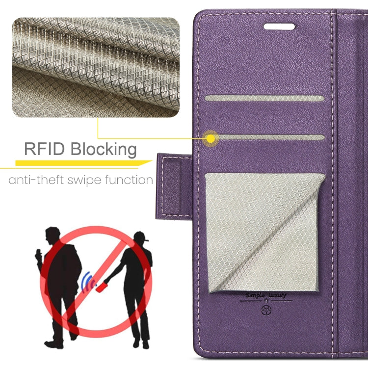 For Redmi Note 14 Pro 5G CaseMe 023 Butterfly Buckle Litchi Texture RFID Anti-theft Leather Phone Case(Purple) - Note 14 Pro Cases by CaseMe | Online Shopping South Africa | PMC Jewellery | Buy Now Pay Later Mobicred