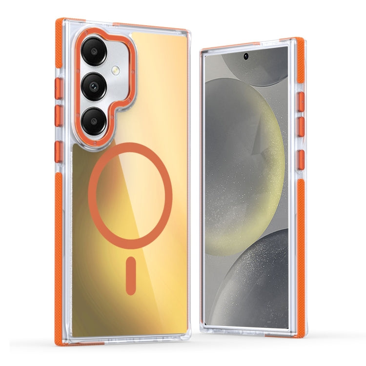 For Samsung Galaxy S25 5G Dual-Color Gradient Discolor MagSafe Phone Case(Orange) - Galaxy S25 5G Cases by PMC Jewellery | Online Shopping South Africa | PMC Jewellery | Buy Now Pay Later Mobicred