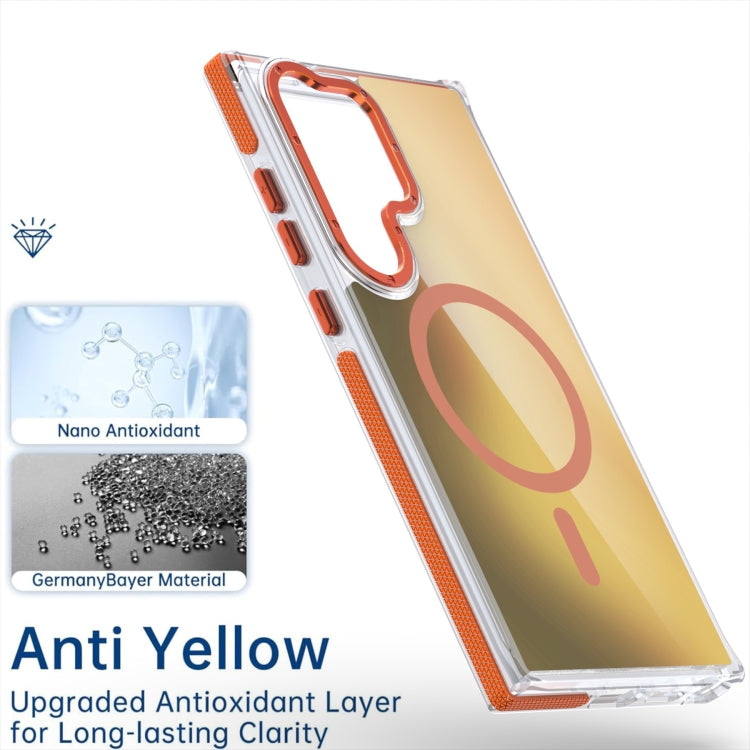 For Samsung Galaxy S25 5G Dual-Color Gradient Discolor MagSafe Phone Case(Orange) - Galaxy S25 5G Cases by PMC Jewellery | Online Shopping South Africa | PMC Jewellery | Buy Now Pay Later Mobicred