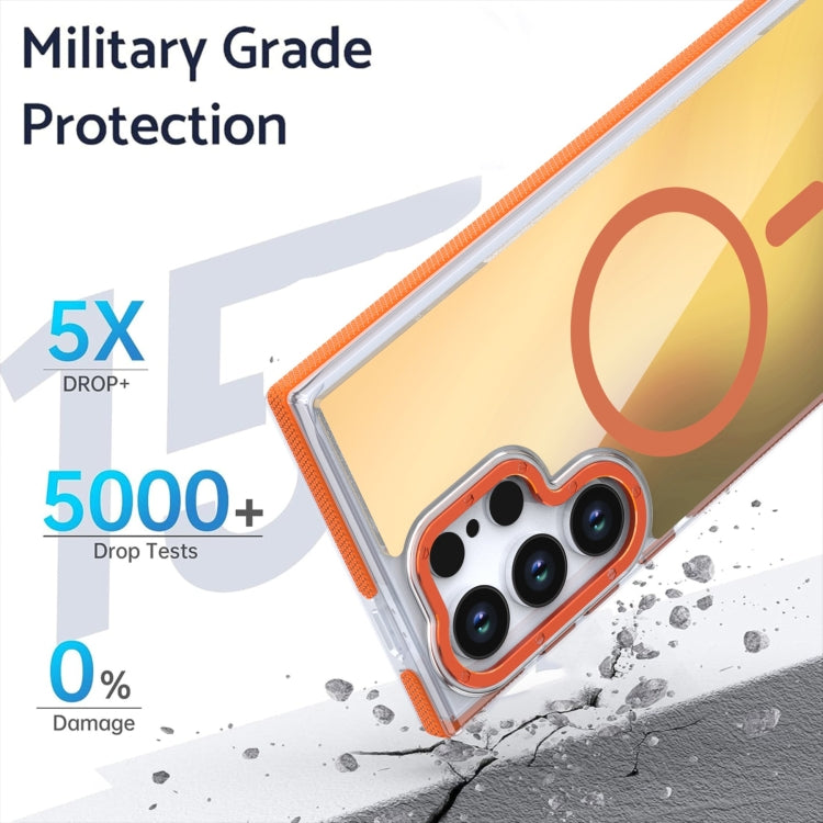 For Samsung Galaxy S25 5G Dual-Color Gradient Discolor MagSafe Phone Case(Orange) - Galaxy S25 5G Cases by PMC Jewellery | Online Shopping South Africa | PMC Jewellery | Buy Now Pay Later Mobicred