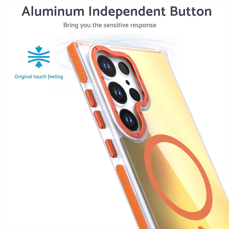 For Samsung Galaxy S25 5G Dual-Color Gradient Discolor MagSafe Phone Case(Orange) - Galaxy S25 5G Cases by PMC Jewellery | Online Shopping South Africa | PMC Jewellery | Buy Now Pay Later Mobicred