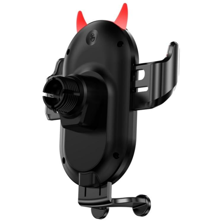 D1 Devil Design Air Vent Mount Phone Holder Stand 15W Car Wireless Charger(Black) - Car Charger by PMC TechLife | Online Shopping South Africa | PMC TechLife | Buy Now Pay Later Mobicred