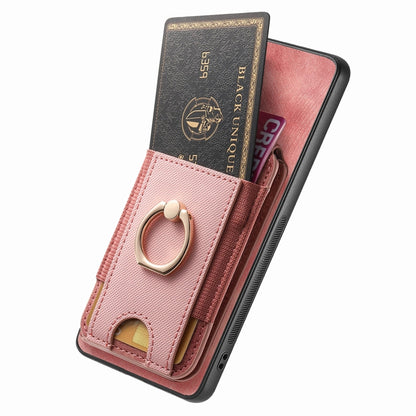 For Samsung Galaxy S25+ 5G Retro Splitable Magnetic Stand Card Bag Leather Phone Case(Pink) - Galaxy S25+ 5G Cases by PMC Jewellery | Online Shopping South Africa | PMC Jewellery | Buy Now Pay Later Mobicred