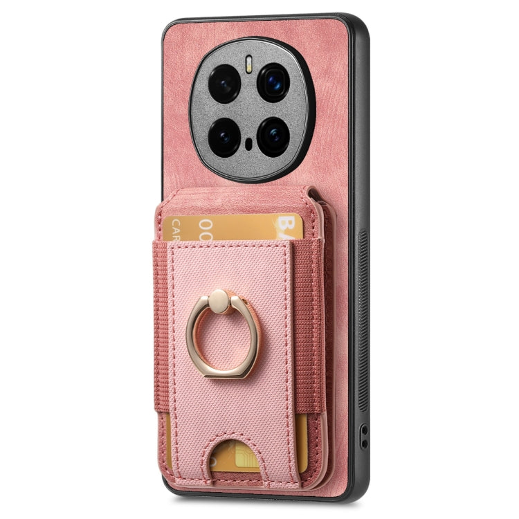 For Honor Magic7 Pro Retro Splitable Magnetic Stand Card Bag Leather Phone Case(Pink) - free shipping - PMC TechLife - Order now!
