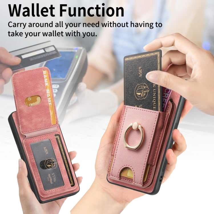 For Honor Magic7 Pro Retro Splitable Magnetic Stand Card Bag Leather Phone Case(Pink) - free shipping - PMC TechLife - Order now!