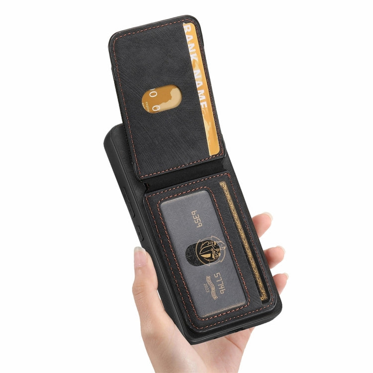 For Honor Magic7 Pro Retro Splitable Magnetic Stand Card Bag Leather Phone Case(Black) - Honor Cases by PMC TechLife | Online Shopping South Africa | PMC TechLife | Buy Now Pay Later Mobicred